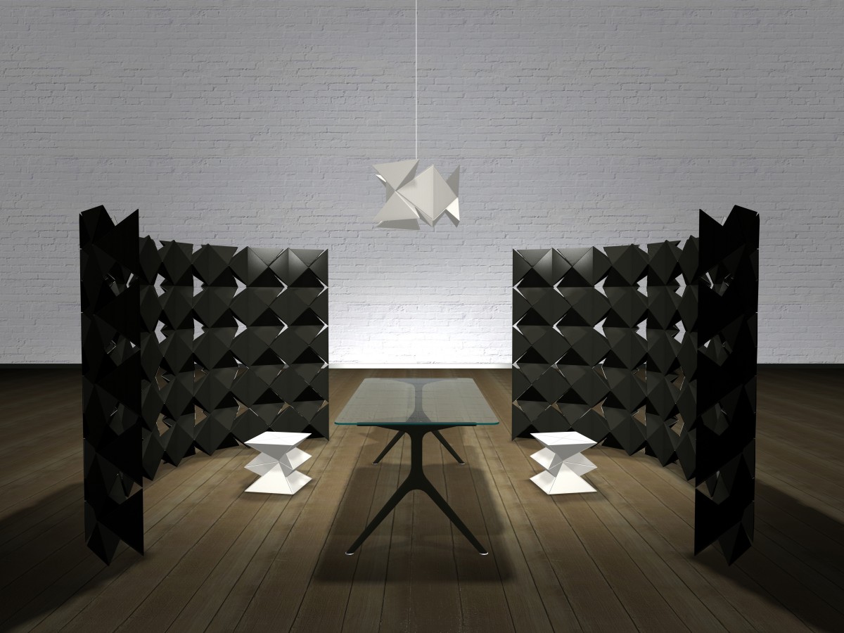 SUGGESTIONI GIAPPO/3 - ll designer giapponese Sakura Adachi ha svelato all'inglese John Bennett l'arte dell'origami. Dalla loro collaborazione è nata l'installazione " Discovering ".